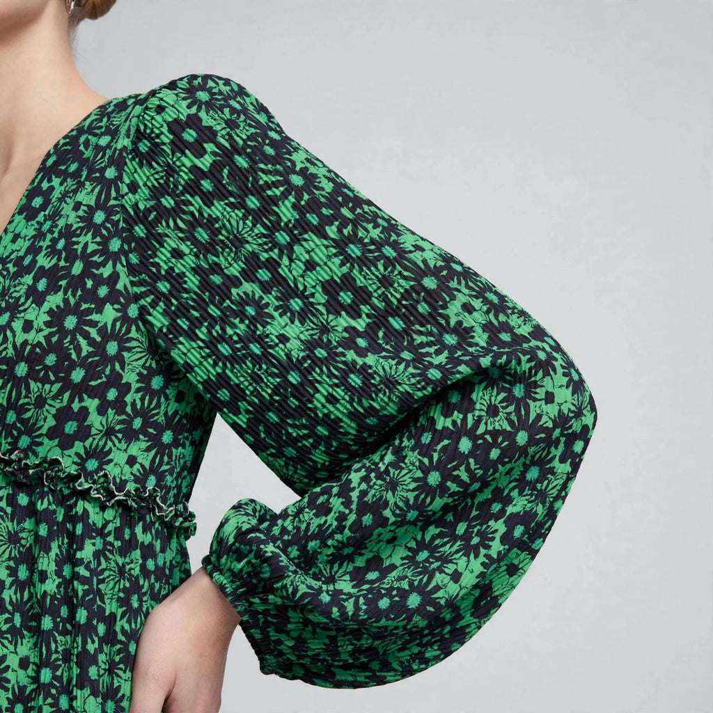 ZARA GREEN FLORAL DRESS